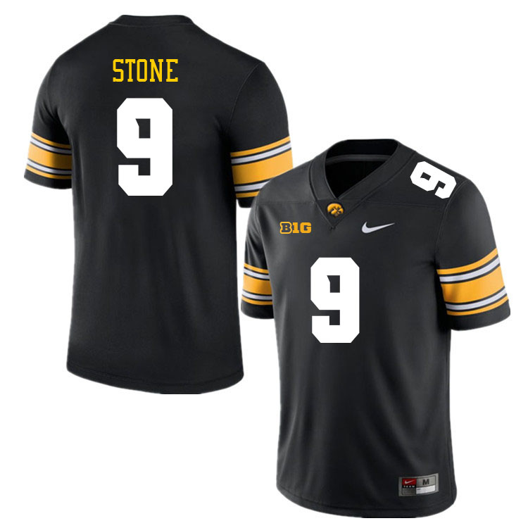 Iowa Hawkeyes #9 Geno Stone College Football Jerseys Stitched Sale-Black